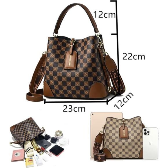 Women Handbags and‎ Purse Tote Bags Ladies Satchel Shoulder Bag Retro Top Bags - Picture 3 of 6